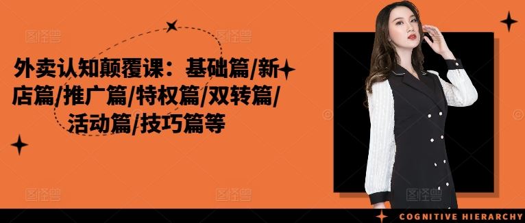 外卖认知颠覆课：基础篇/新店篇/推广篇/特权篇/双转篇/活动篇/技巧篇等-云库资源