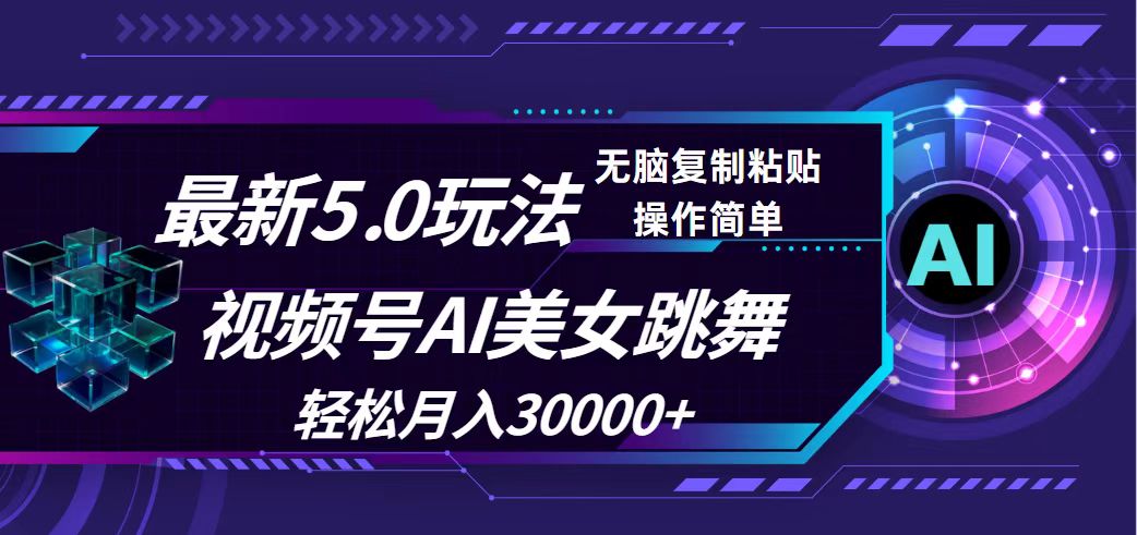 （12284期）视频号5.0最新玩法，AI美女跳舞，轻松月入30000+-云库资源
