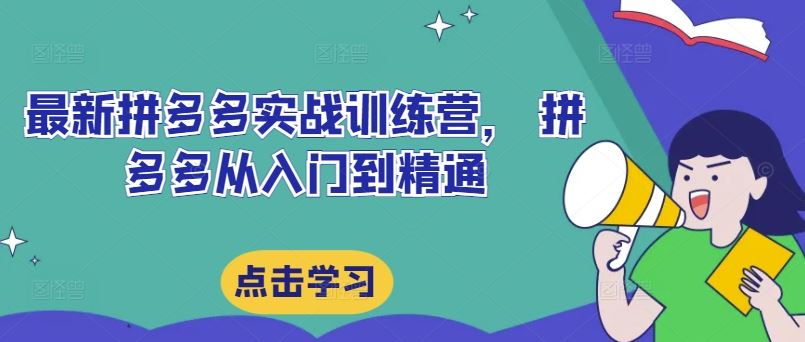 最新拼多多实战训练营， 拼多多从入门到精通-云库资源