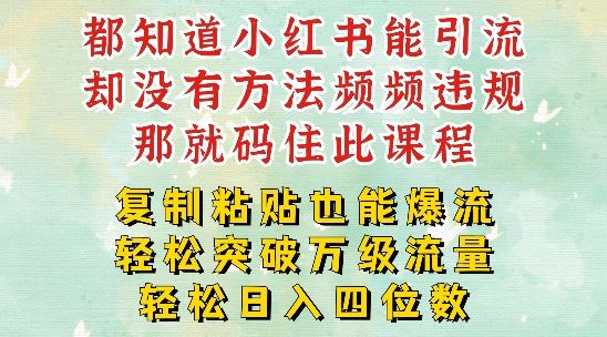 小红书靠复制粘贴一周突破万级流量池干货，以减肥为例，每天稳定引流变现四位数【揭秘】-云库资源