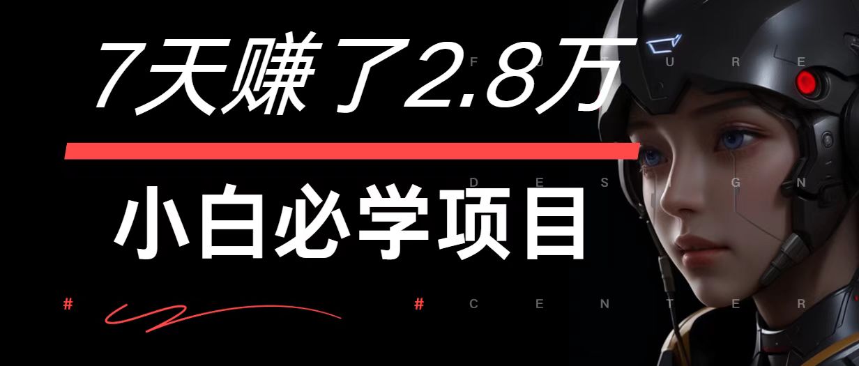 7天赚了2.8万！每单利润最少500+，轻松月入7万+小白有手就行-云库资源