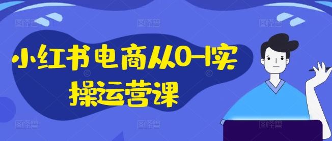 小红书电商从0-1实操运营课，小红书手机实操小红书/IP和私域课/小红书电商电脑实操板块等-云库资源
