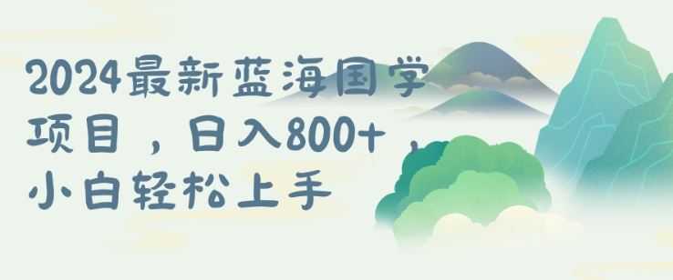 国学项目，长期蓝海可矩阵，从0-1的过程【揭秘】-云库资源