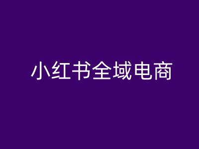 小红书全域电商，小红书电商教程-云库资源