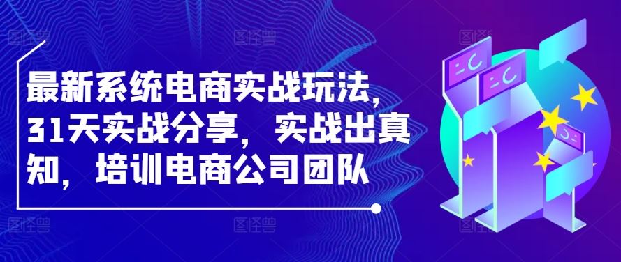 最新系统电商实战玩法，31天实战分享，实战出真知，培训电商公司团队-云库资源