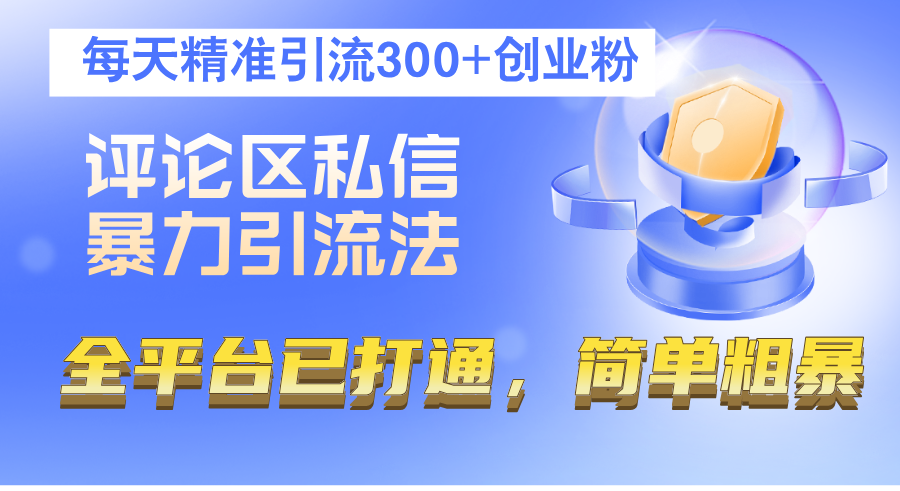 （12714期）评论区私信暴力引流法，每天精准引流300+创业粉，全平台已打通，简单粗暴-云库资源