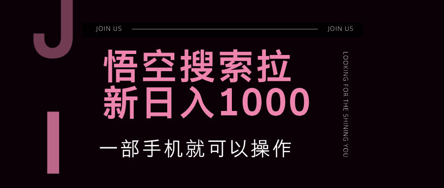 （12717期）悟空搜索类拉新 蓝海项目 一部手机就可以操作 教程非常详细-云库资源