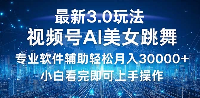 （12788期）视频号最新3.0玩法，当天起号小白也能轻松月入30000+-云库资源