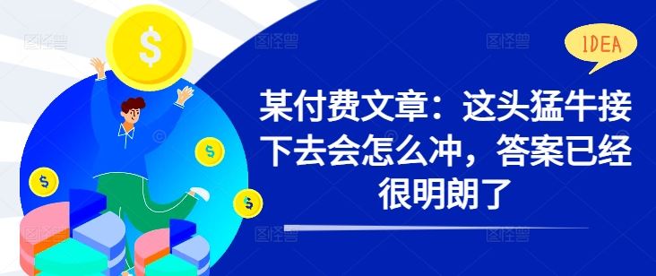 某付费文章：这头猛牛接下去会怎么冲，答案已经很明朗了 !-云库资源