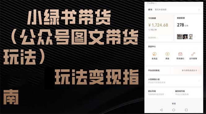 （12902期）小绿书带货（公众号图文带货玩法）玩法变现指南-云库资源