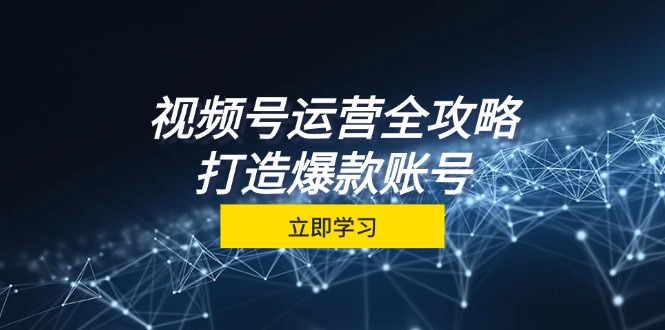 （12912期）视频号运营全攻略，从定位到成交一站式学习，视频号核心秘诀，打造爆款…-云库资源