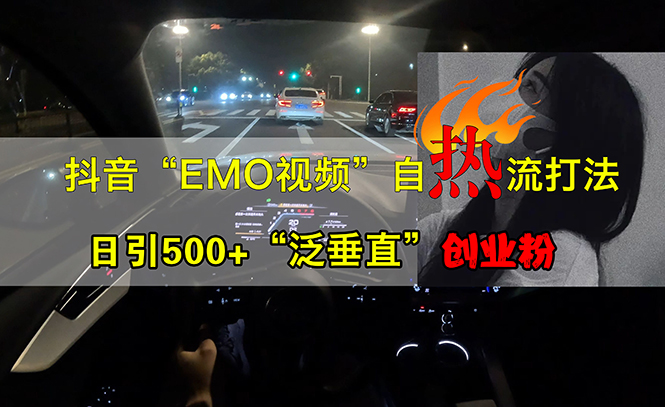 （13029期）抖音EMO视频自热打法，日引500+“泛垂直”创业粉-云库资源