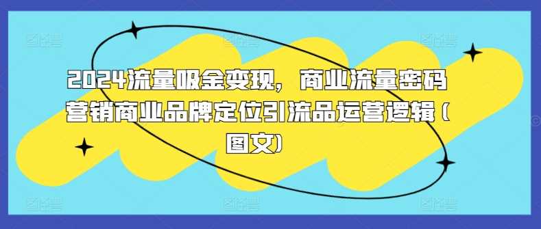 2024流量吸金变现，商业流量密码营销商业品牌定位引流品运营逻辑(图文)-云库资源