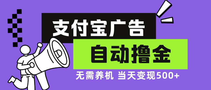 （13101期）支付宝广告全自动撸金，无需养机，当天落地500+-云库资源