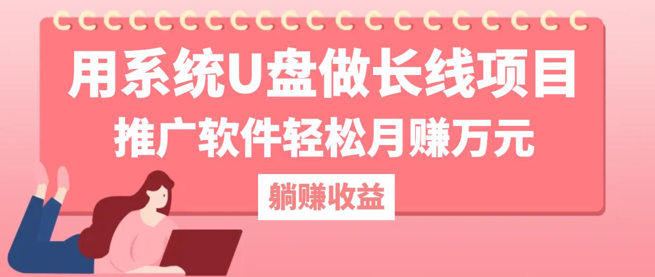 用系统U盘做长线项目，推广软件轻松月赚万元-云库资源