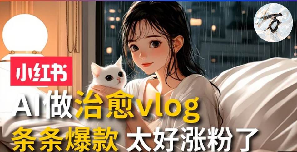 （13172期）AI治愈系vlog动画视频，小红书1个月轻松涨粉破万，商单报价1500+日入2000+-云库资源