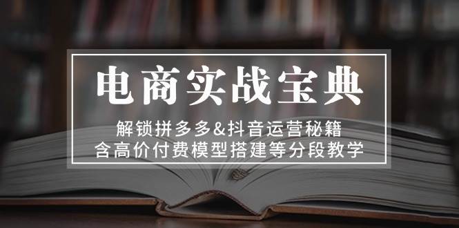 （13195期）电商实战宝典 解锁拼多多&抖音运营秘籍 含高价付费模型搭建等分段教学-云库资源