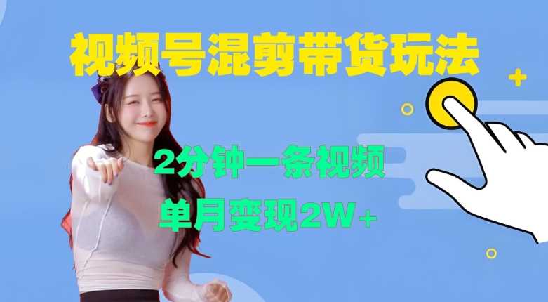 视频号混剪玩法，2分钟一条视频，单月变现2W+【揭秘】-云库资源