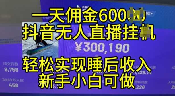 2024年11月抖音无人直播带货挂JI，小白的梦想之路，全天24小时收益不间断实现真正管道收益【揭秘】-云库资源