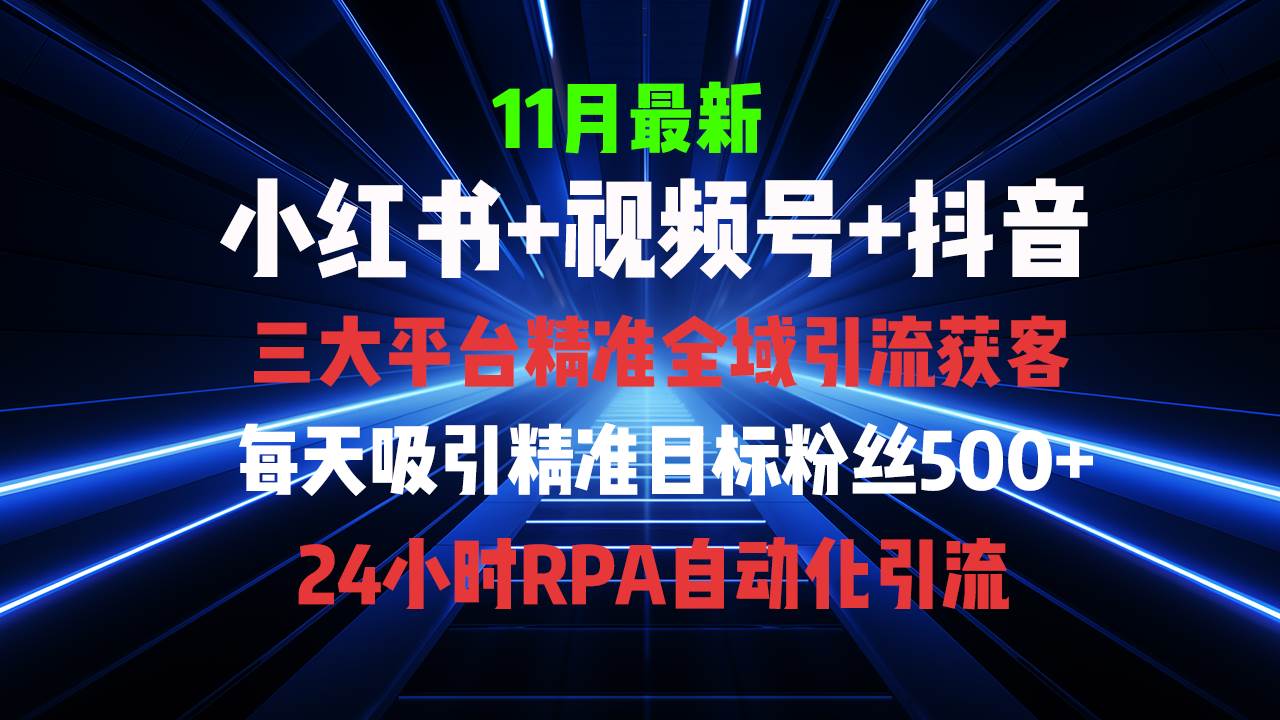 （13259期）全域多平台引流私域打法，小红书，视频号，抖音全自动获客，截流自…-云库资源