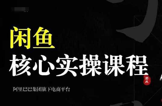 2024闲鱼核心实操课程，从养号、选品、发布、销售，教你做一个出单的闲鱼号-云库资源