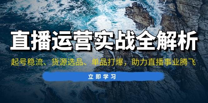 （13294期）直播运营实战全解析：起号稳流、货源选品、单品打爆，助力直播事业腾飞-云库资源
