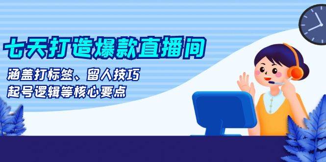 （13382期）七天打造爆款直播间：涵盖打标签、留人技巧、起号逻辑等核心要点-云库资源