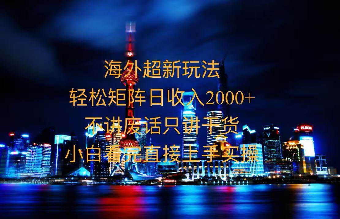 （13583期）2025全新海外暴力玩法，操作简单，小白轻松上手-云库资源
