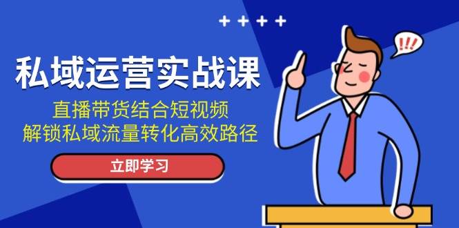 私域运营实战课：直播带货结合短视频，解锁私域流量转化高效路径-云库资源