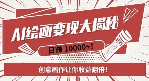 AI梦境绘画致富秘籍，复制粘贴，新手也能快速掌握，创意画作让你收益翻倍-云库资源