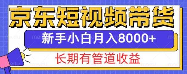 京东短视频带货新玩法，长期管道收益，新手也能月入8000+-云库资源