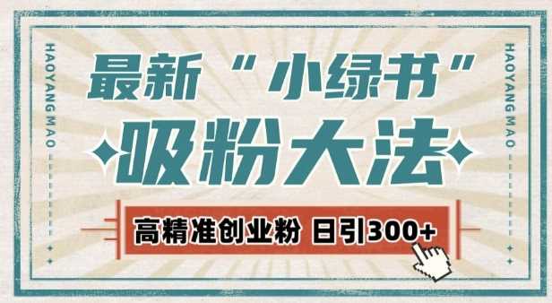 最新自动化“吸粉术”，小绿书激活私域流量，每日轻松吸引300+高质精准粉!-云库资源