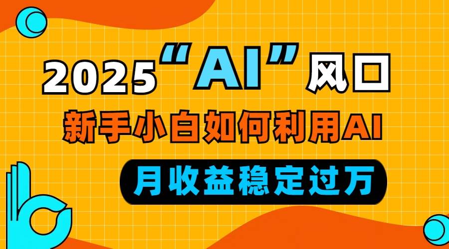 （13821期）2025“ AI ”风口，新手小白如何利用ai，每月收益稳定过万-云库资源