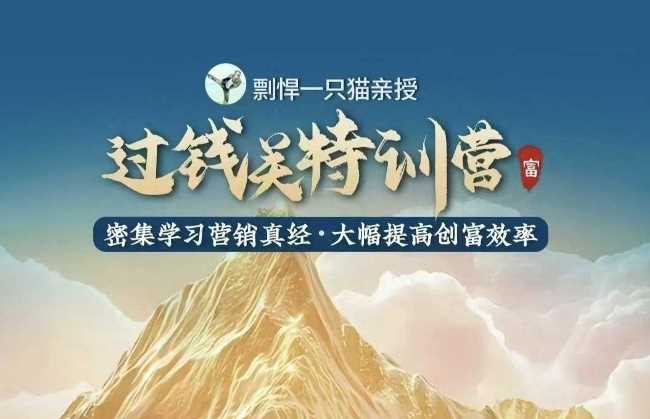 剽悍一只猫-过钱关特训营，学习营销真经 大幅度提高创富效率-云库资源