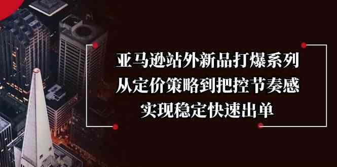 亚马逊站外新品打爆系列，从定价策略到把控节奏感，实现稳定快速出单-云库资源