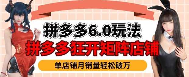 拼多多虚拟商品暴利6.0玩法，轻松实现月入过W-云库资源