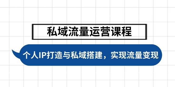 （14137期）私域流量运营课程，个人IP打造与私域搭建，助力学员实现流量变现-云库资源