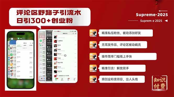 （14139期）评论区野路子截流创业粉新方法，日被动加300+创业粉，精准引流被动添加…-云库资源