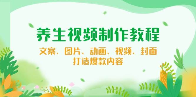 （14163期）养生视频制作教程，文案、图片、动画、视频、封面，打造爆款内容-云库资源