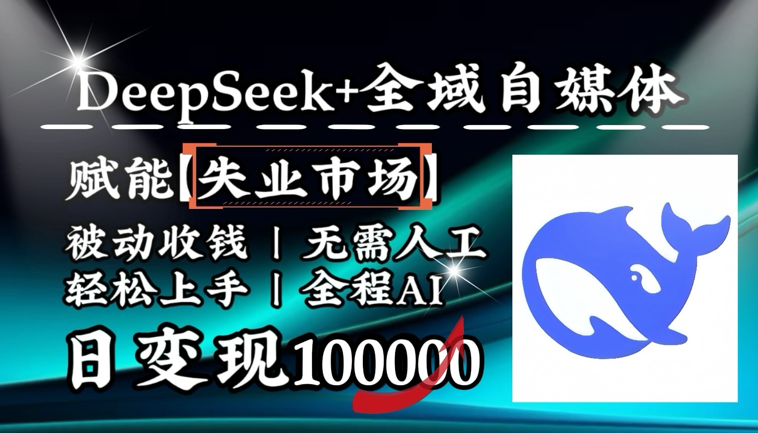 降维打击，DeepSeek+失业市场，全自动操作，结合人人刚需，单月利润轻松破100000＋-云库资源
