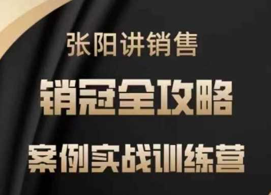 张阳讲销售实战训练营，​案例实战训练，销冠全攻略-云库资源