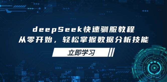 deepSeek快速驯服教程，从零开始，轻松掌握数据分析技能-云库资源