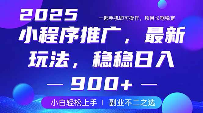 （14137期）25年小程序掘金最新玩法，稳稳日入900+，副业兼职的不二之选-云库资源
