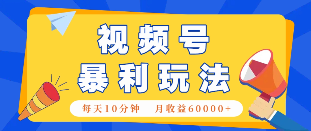 视频号AI赚钱法，每天只需10分钟，月入6万+！（超详细拆解）-云库资源