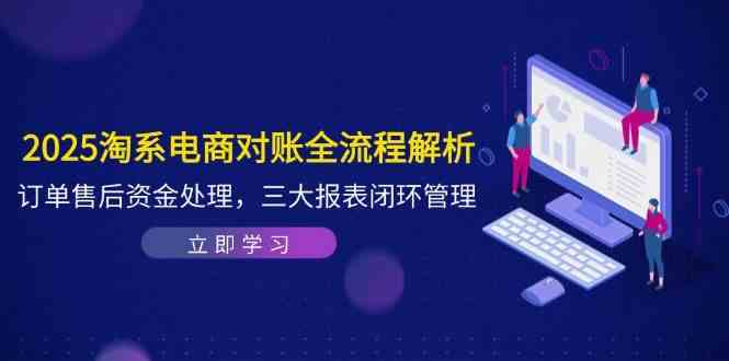 2025淘系电商对账全流程解析，订单售后资金处理，三大报表闭环管理-云库资源