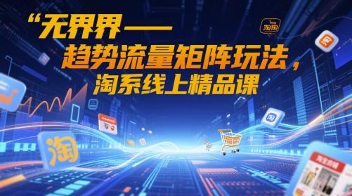 无界-趋势流量矩阵玩法，淘系线上精品课-云库资源
