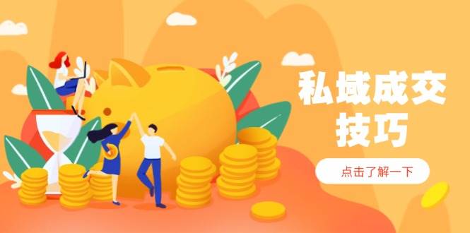 （14566期）私域成交技巧，帮你从入门到精通，破解四大痛点，快速变现，轻松收钱-云库资源