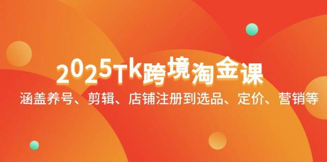 （14638期）2025Tk跨境淘金课：涵盖养号、剪辑、店铺注册到选品、定价、营销等-云库资源