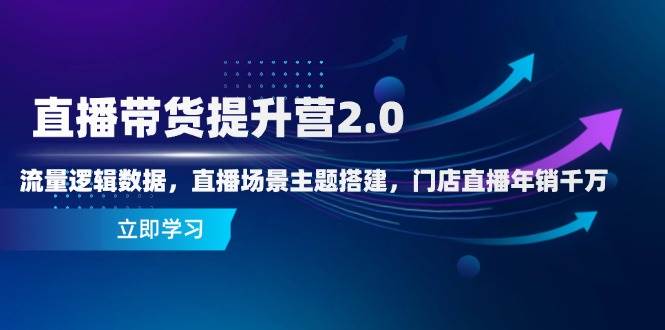 （14694期）直播带货提升营2.0：流量逻辑数据，直播场景主题搭建，门店直播年销千万-云库资源