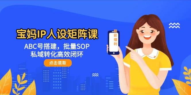 宝妈IP人设矩阵课：ABC号搭建，批量SOP，私域转化高效闭环-云库资源